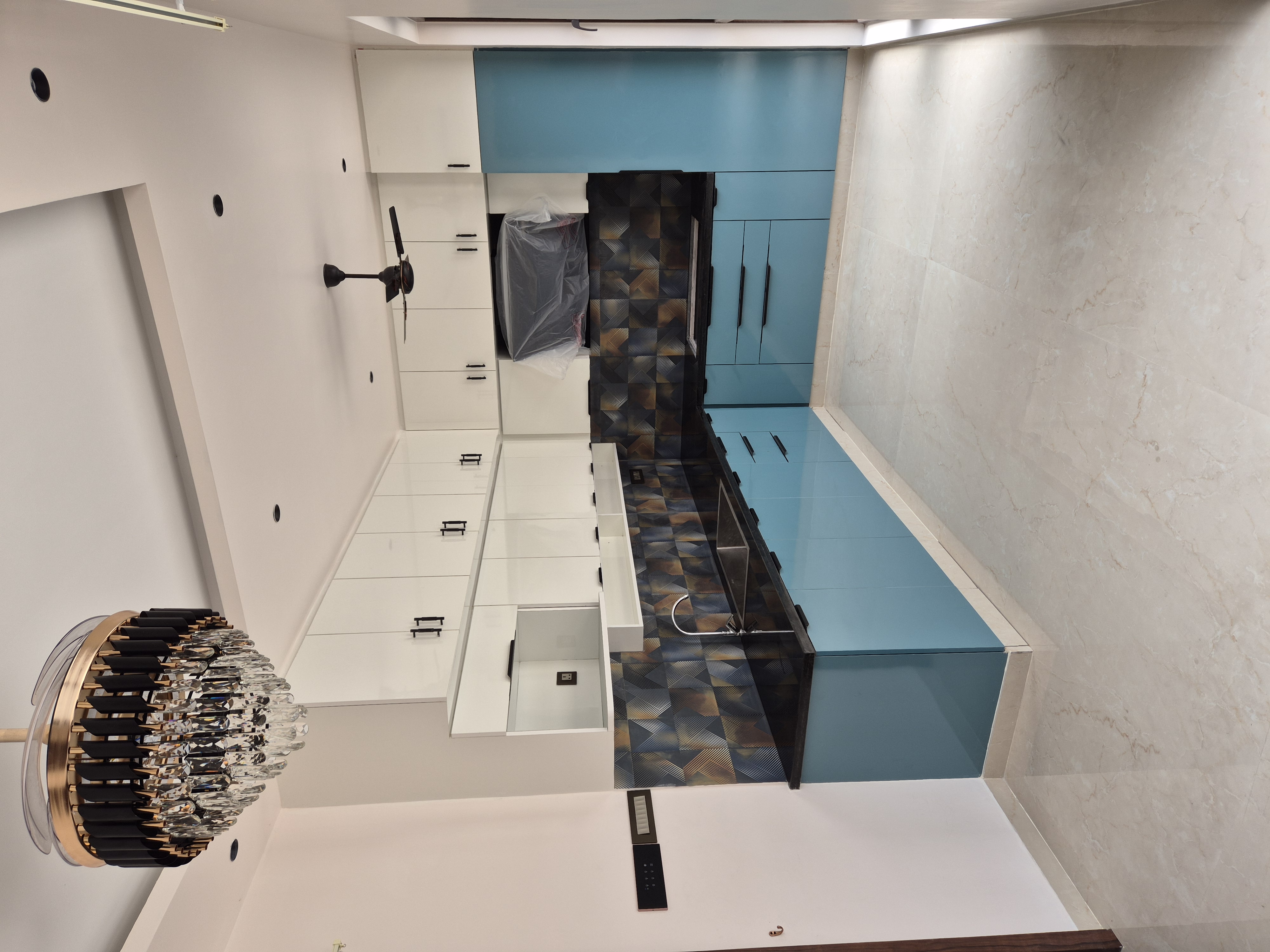 RMC Villa Kitchen Long Shot - Complete Kitchen View with Storage